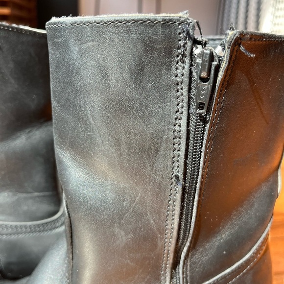 Vintage Frye Black Leather Campus Boot Ankle Boots womens size 9M - Picture 10 of 13